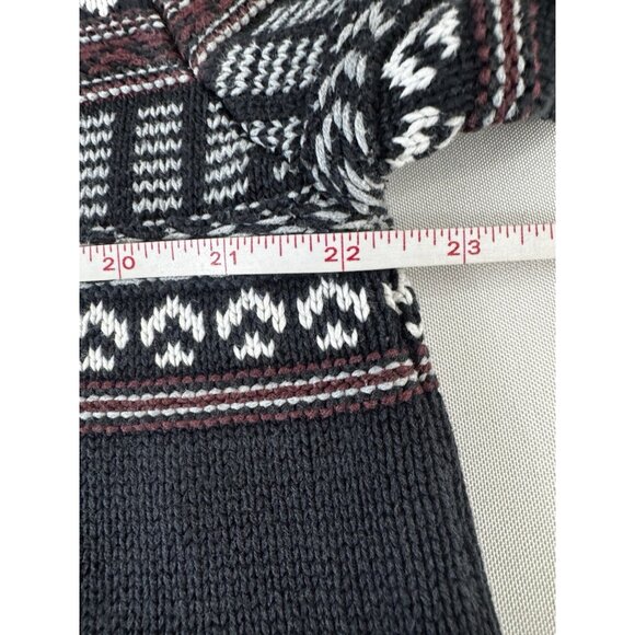 Retrofit Y2K Fair Isle Grandpa Cardigan XXL Button Down Sweater Dark Academia - Picture 9 of 10